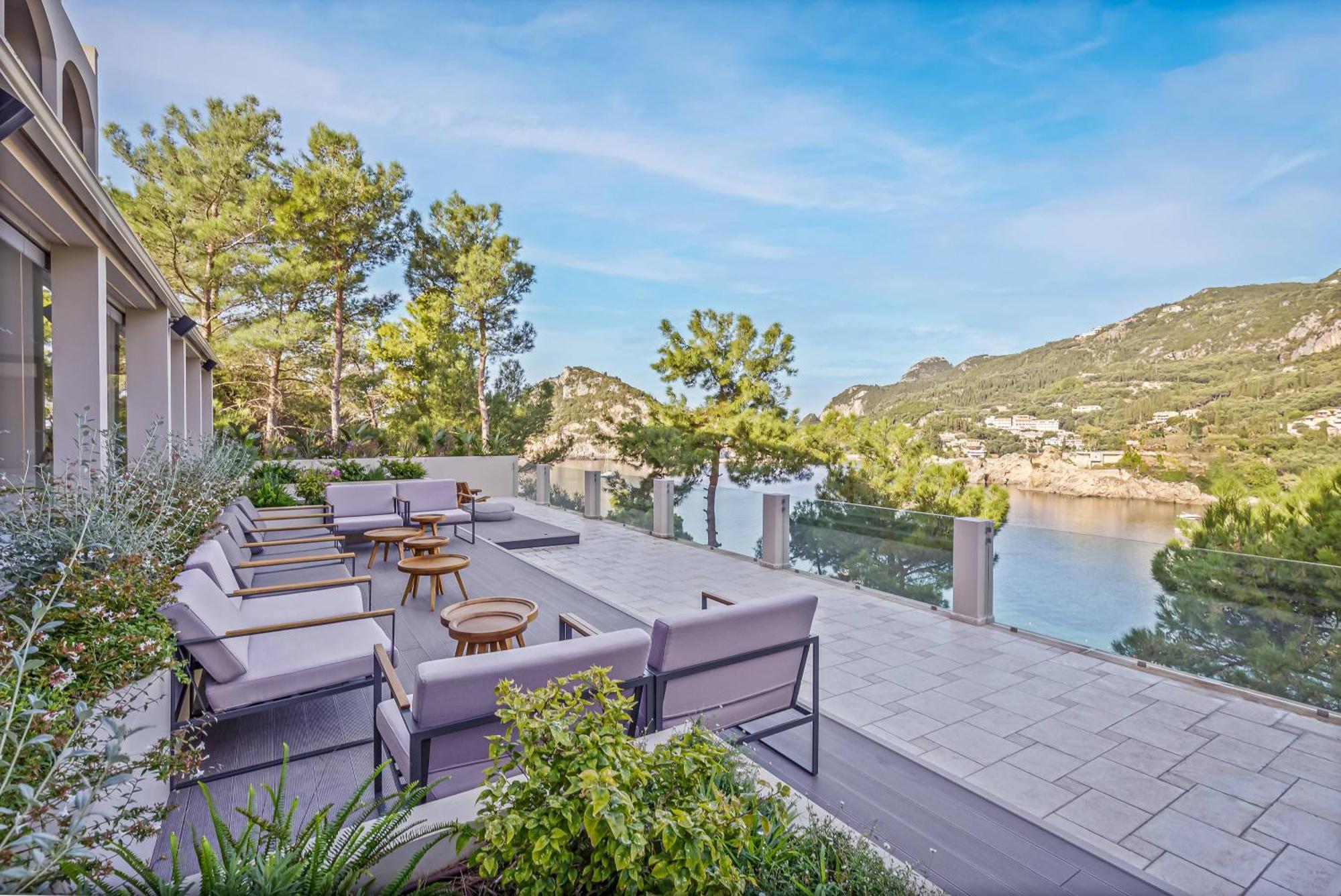 Akrotiri Beach Resort Hotel - Adult Friendly Paleokastritsa Exterior photo The hotel's terrace