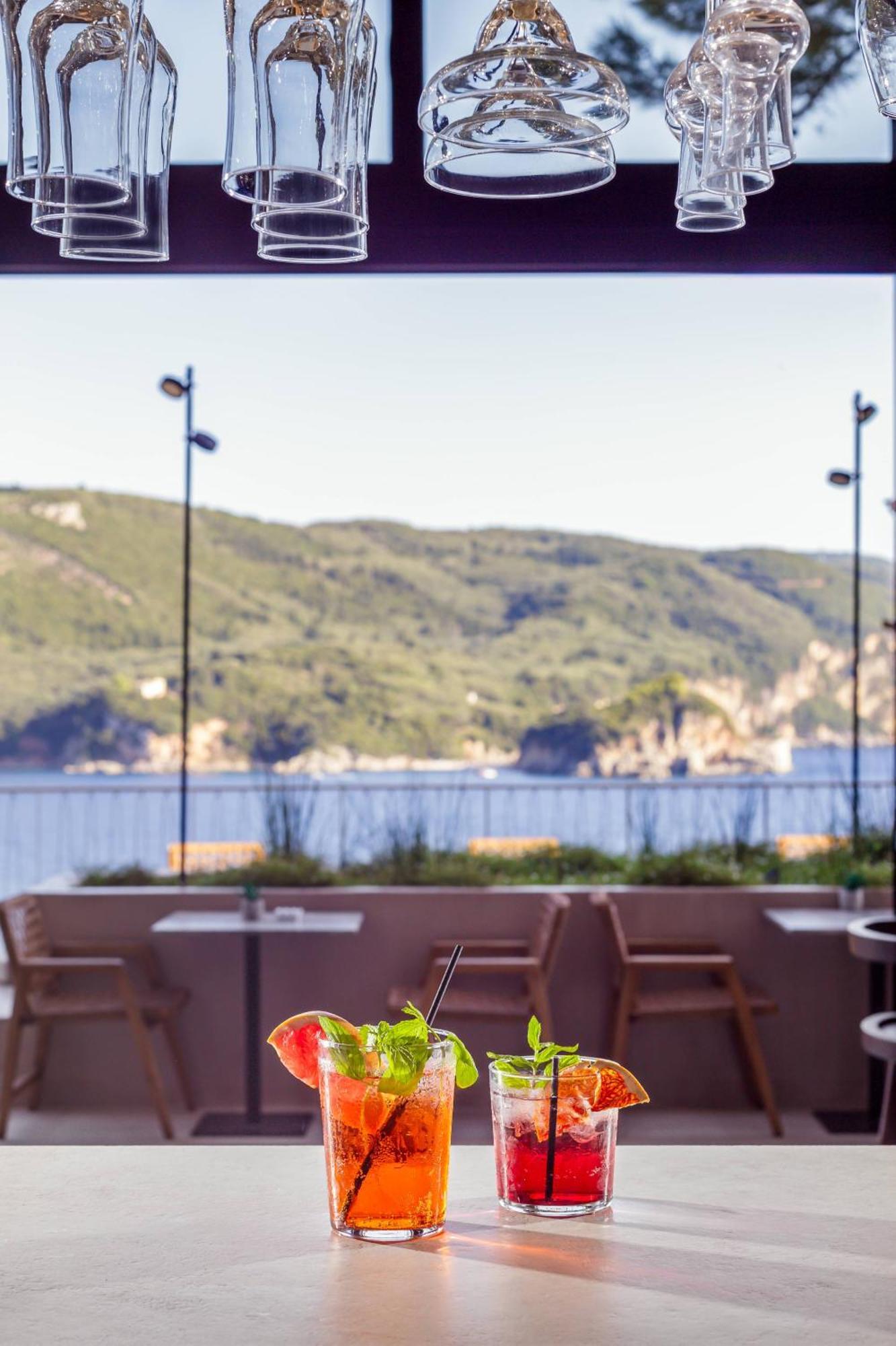 Akrotiri Beach Resort Hotel - Adult Friendly Paleokastritsa Exterior photo View of the bay from the hotel